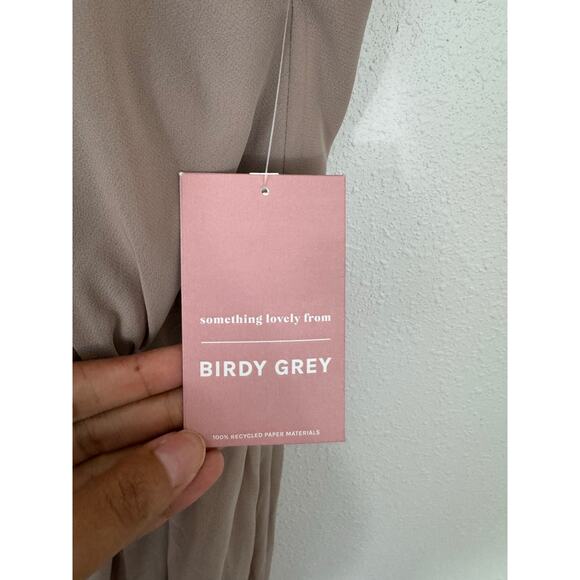 Birdy Grey Kiko Taupe Halter Bridesmaid Maxi Dress NWT Size XL - Picture 7 of 9